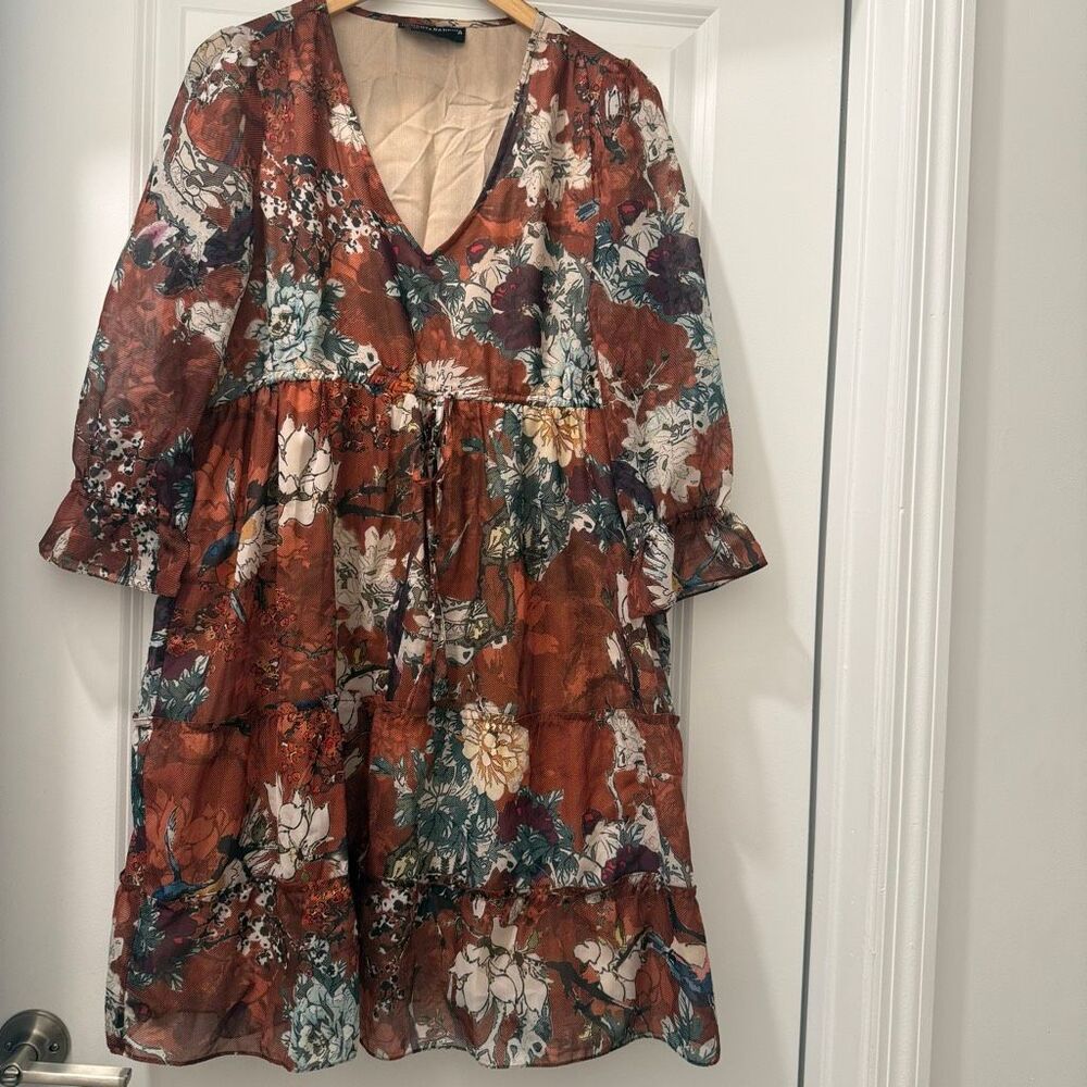 Hemant & Nandita Zeri Peasant Dress Size 8P